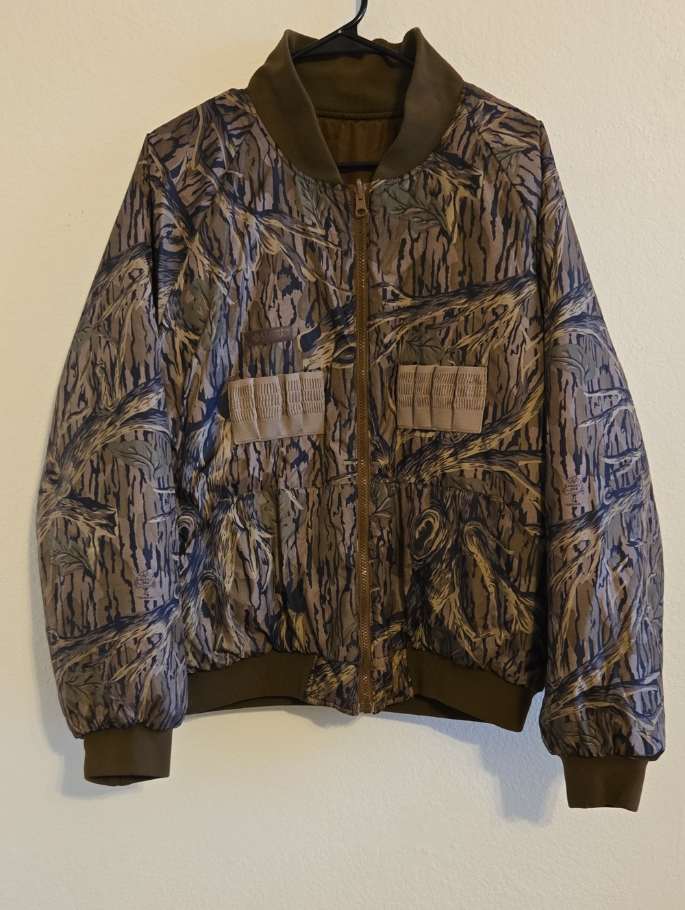 Columbia Mossy Oak Camouflage Reversible Puffer Jacket - Brown - M/L